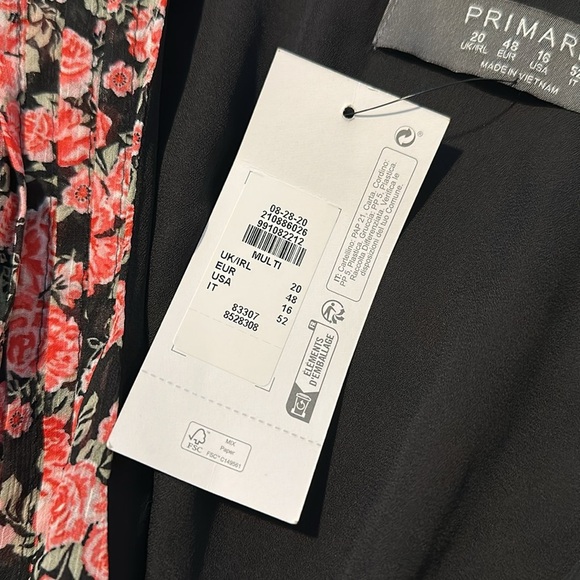 Primary Black and Pink Floral Long Sleeve Dress NWT - Picture 11 of 11